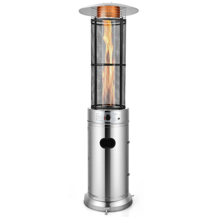 41000 BTU Stainless Steel Round Glass Tube Patio Heaters