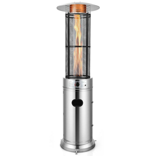 41000 BTU Stainless Steel Round Glass Tube Patio Heaters