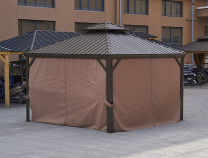 Steel Gazebo with Hard Top