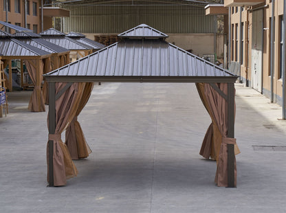 Steel Gazebo with Hard Top