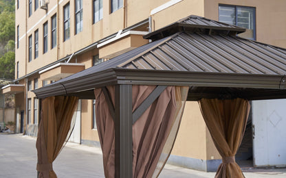 Steel Gazebo with Hard Top