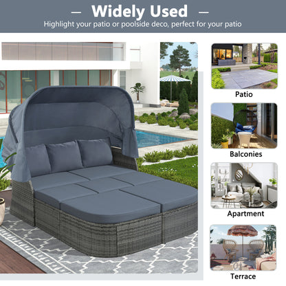 Daybed With Retractable Canopy