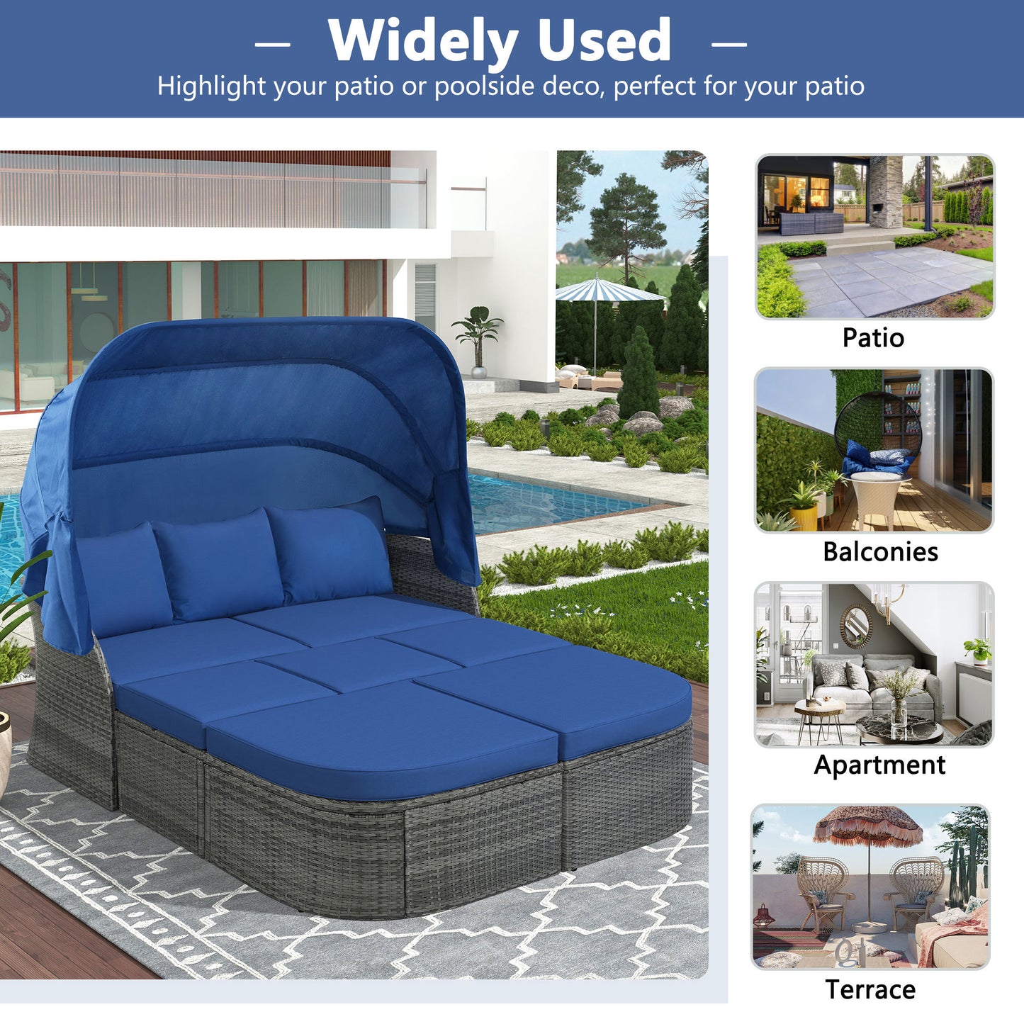 Daybed With Retractable Canopy