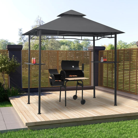 Gazebo 7.9'x4.9'x8.4' Anthracite Steel