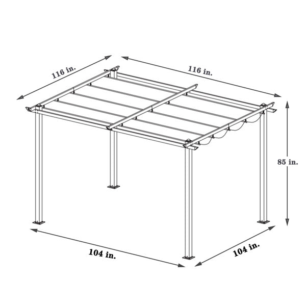 Patio Retractable Pergola With Canopy Pergola