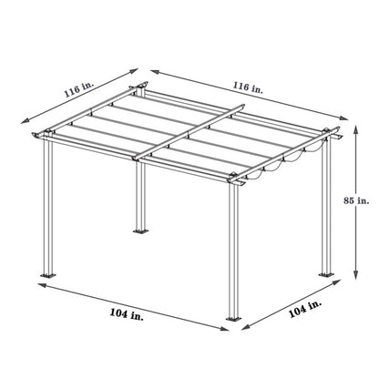 Patio Retractable Pergola With Canopy Pergola