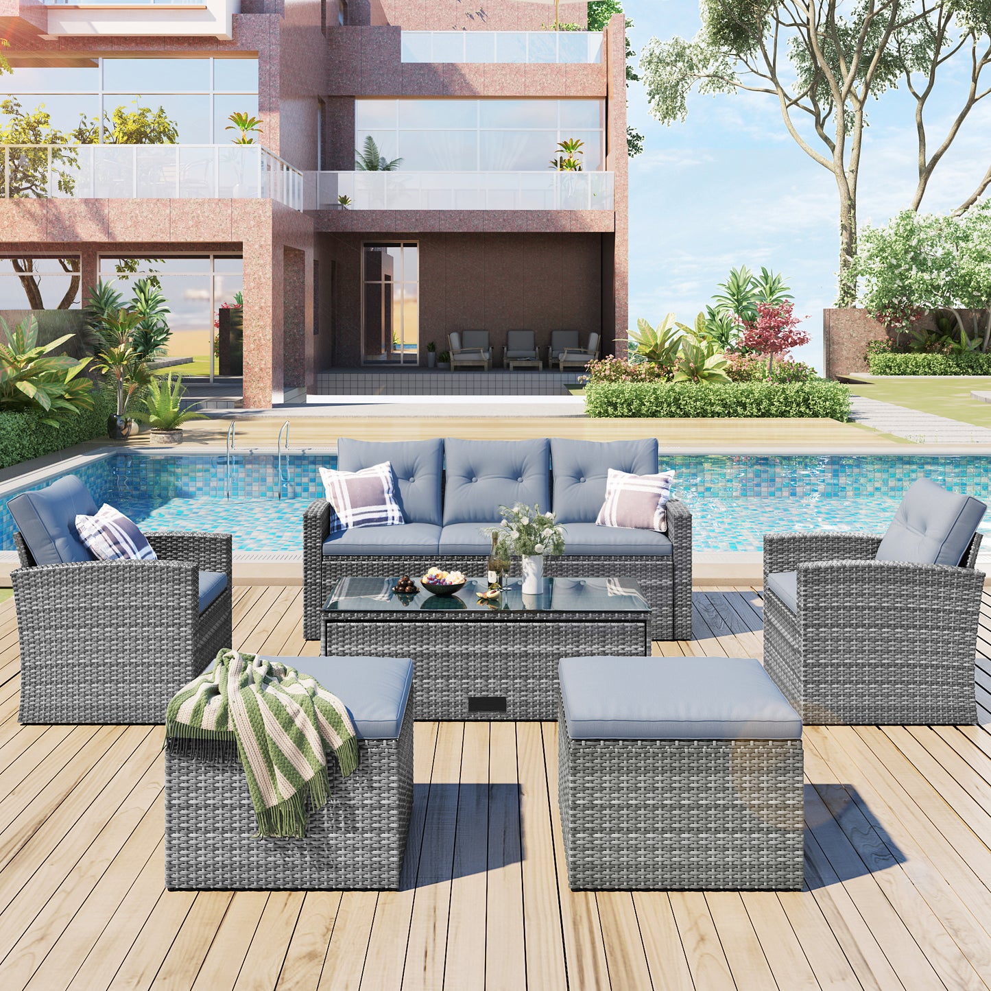 6-Piece All-Weather Wicker Set