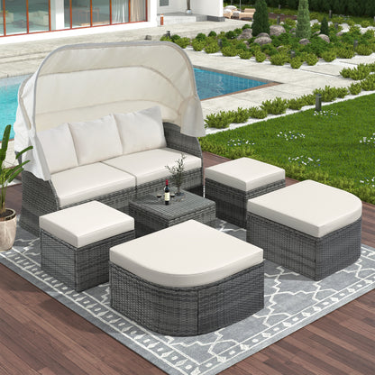 Daybed With Retractable Canopy