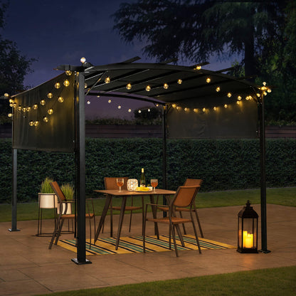 12 x 9 Ft Patio Gazebo, with Retractable