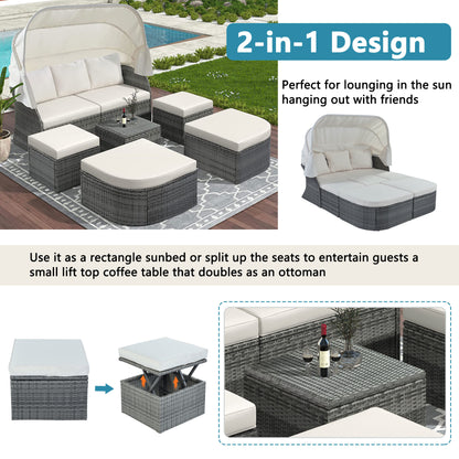 Daybed With Retractable Canopy