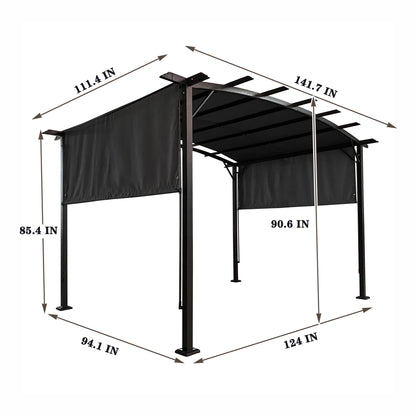 12 x 9 Ft Patio Gazebo, with Retractable