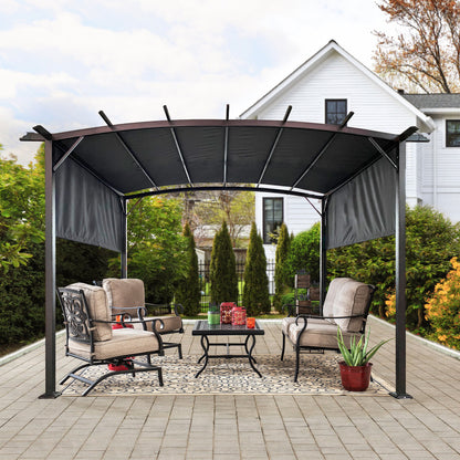 12 x 9 Ft Patio Gazebo, with Retractable